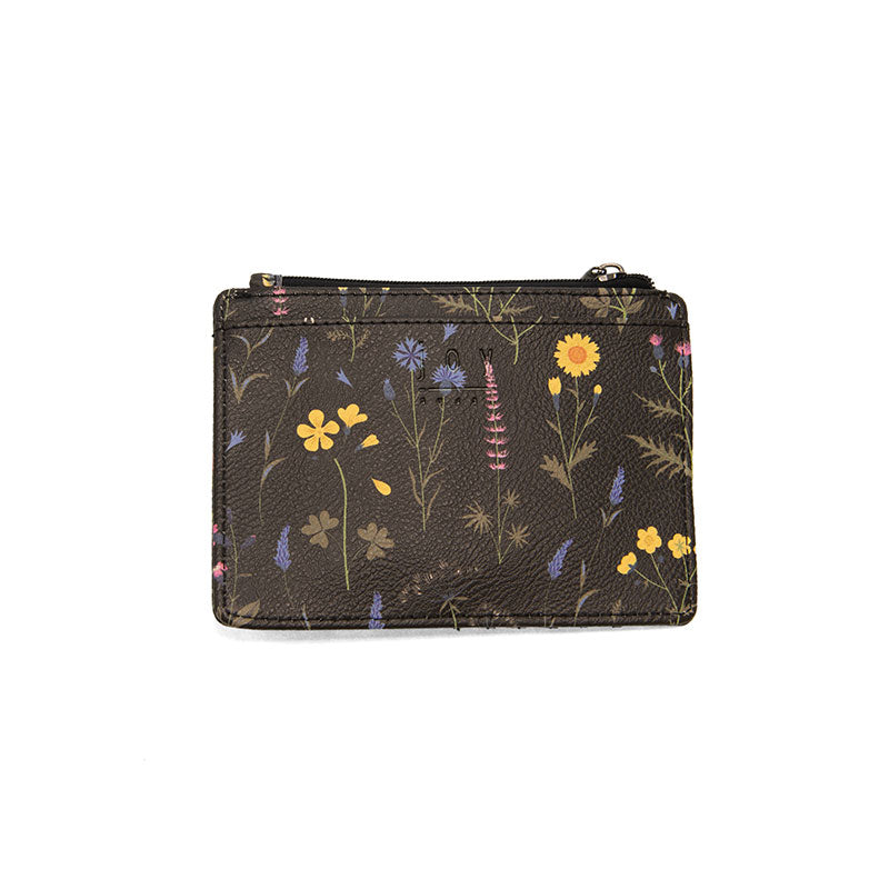 Penny Mini Travel Wallet in Black Floral