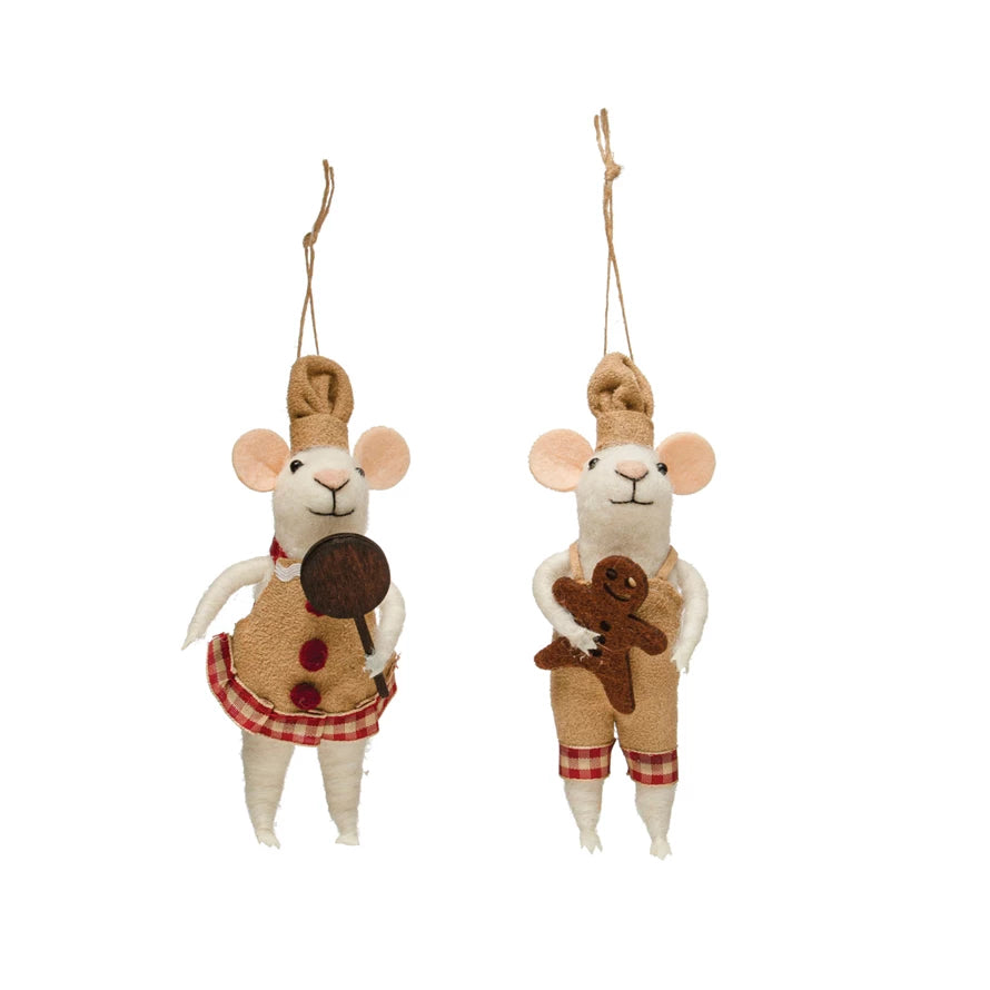 Baker Mouse Wool Felt Ornament - Madison's Niche