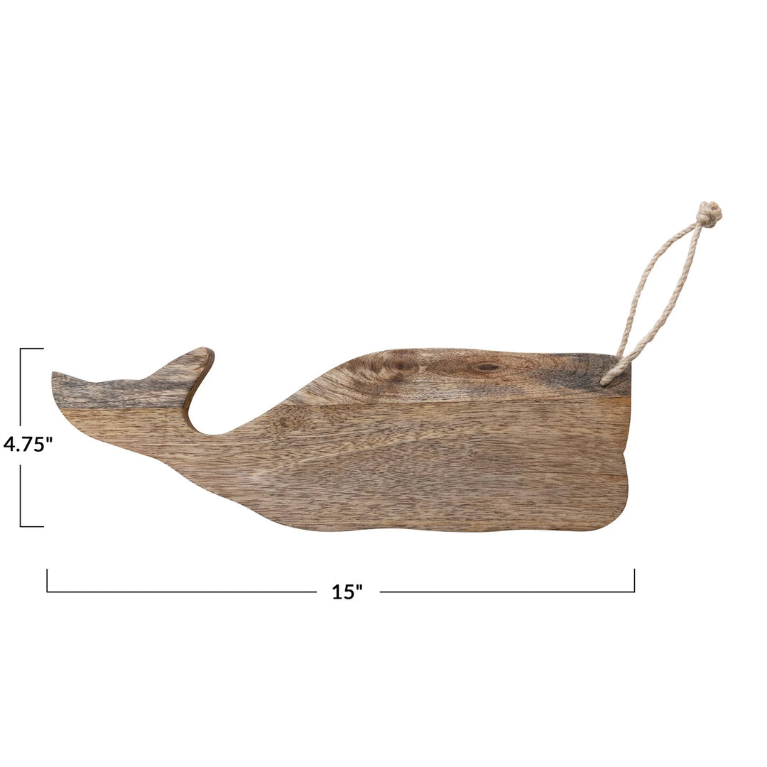 Whale Mango Wood Board - Madison's Niche 