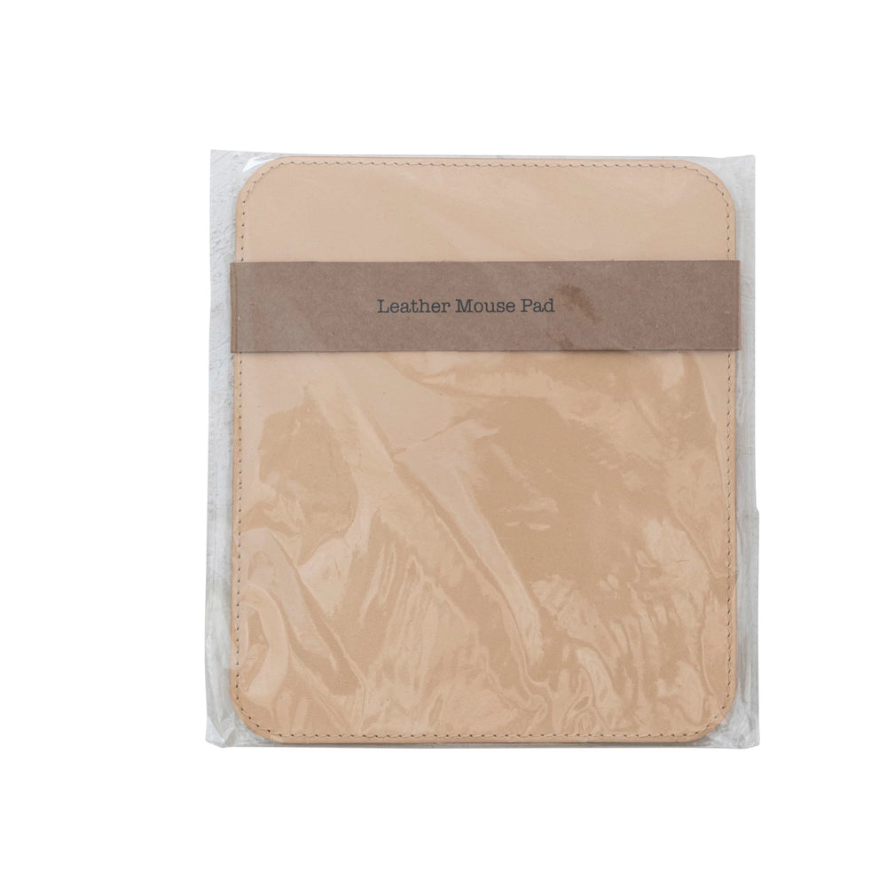 Tan Leather Mouse Pad - Madison's Niche 