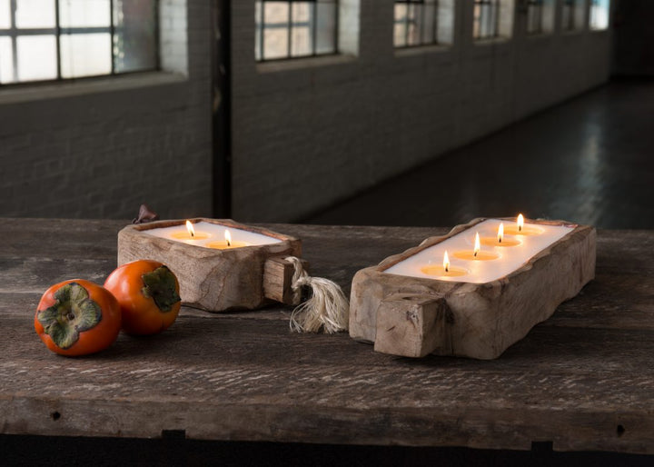 Sunlight in the Forest Large Driftwood Candle Tray - Madison's Niche 