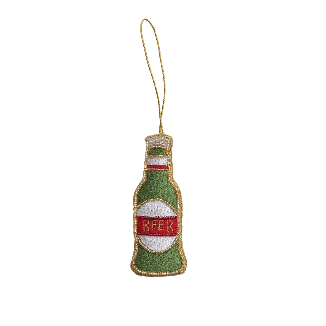 Fabric Beer Bottle Ornament - Madison's Niche