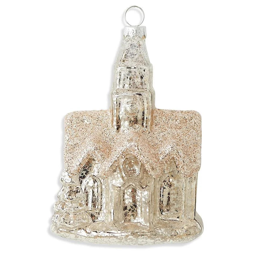 Mercury Glass Church Ornament - Madison's Niche