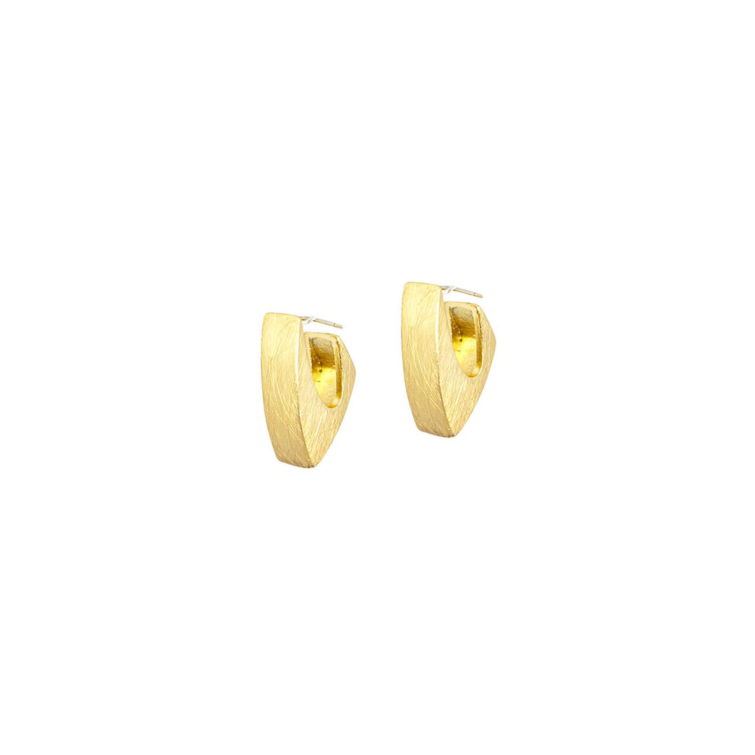 Angular Post Earring in Gold - Madison's Niche
