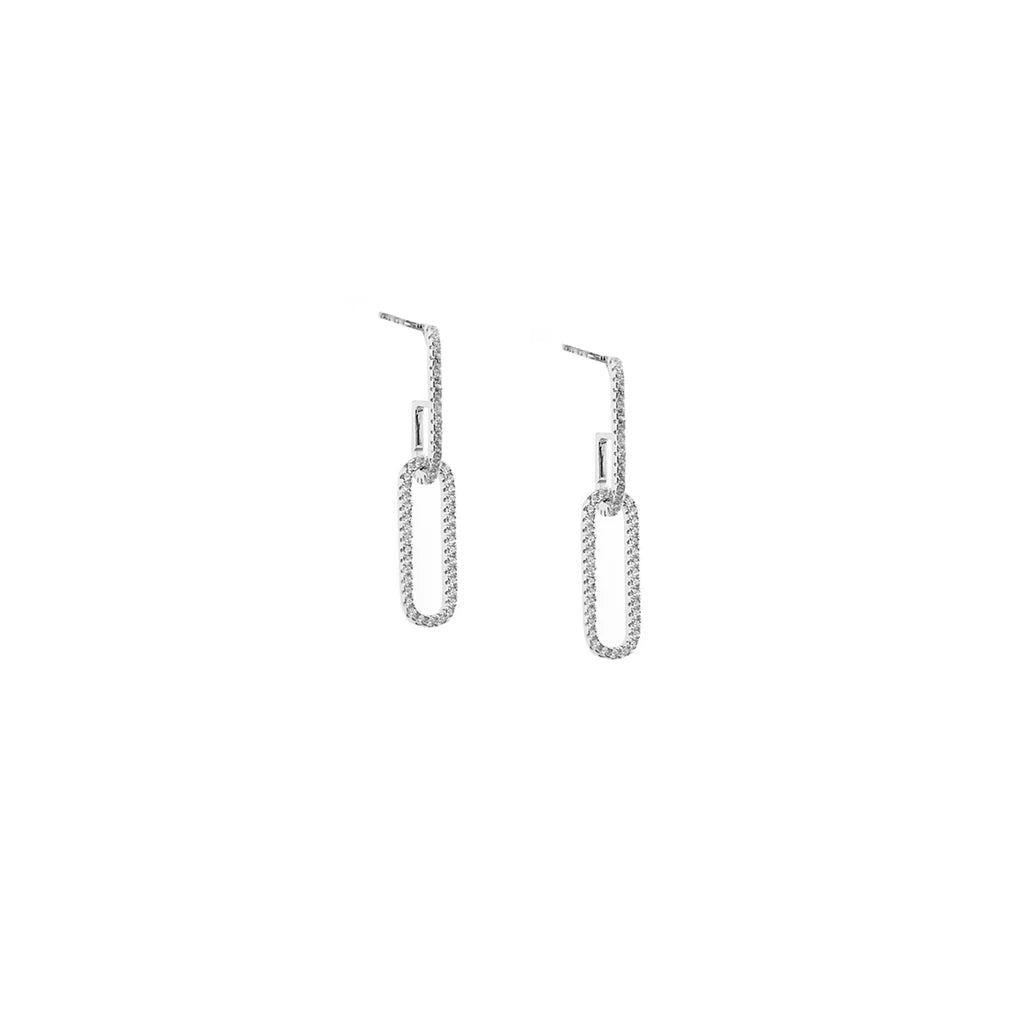 Chain Drop Earring in Silver - Madison's Niche 