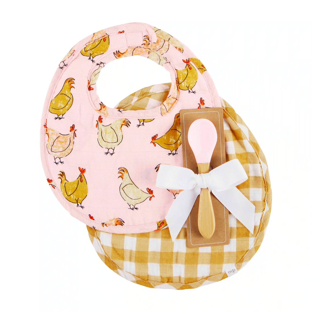 Chicken Bib & Spoon Set - Madison's Niche 