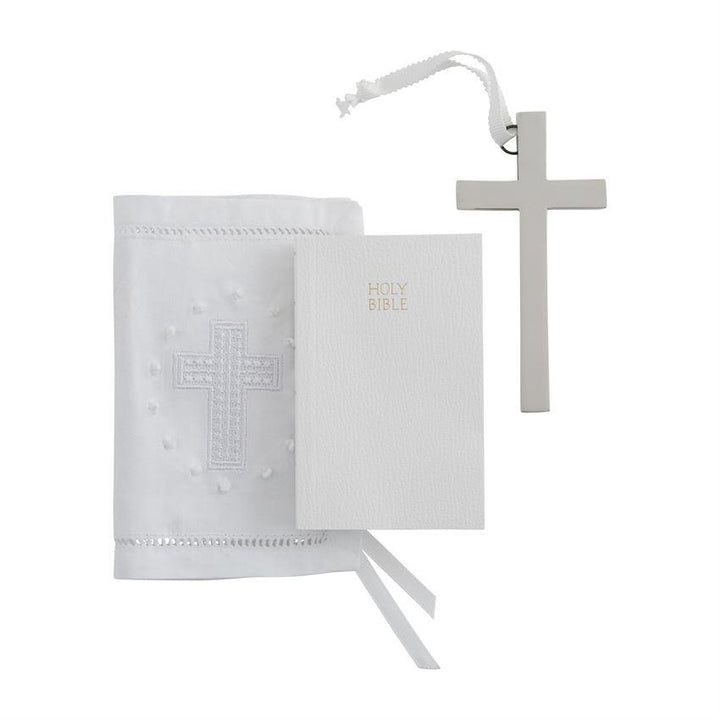 MUD PIE Baby Bible and Cross Gift Set