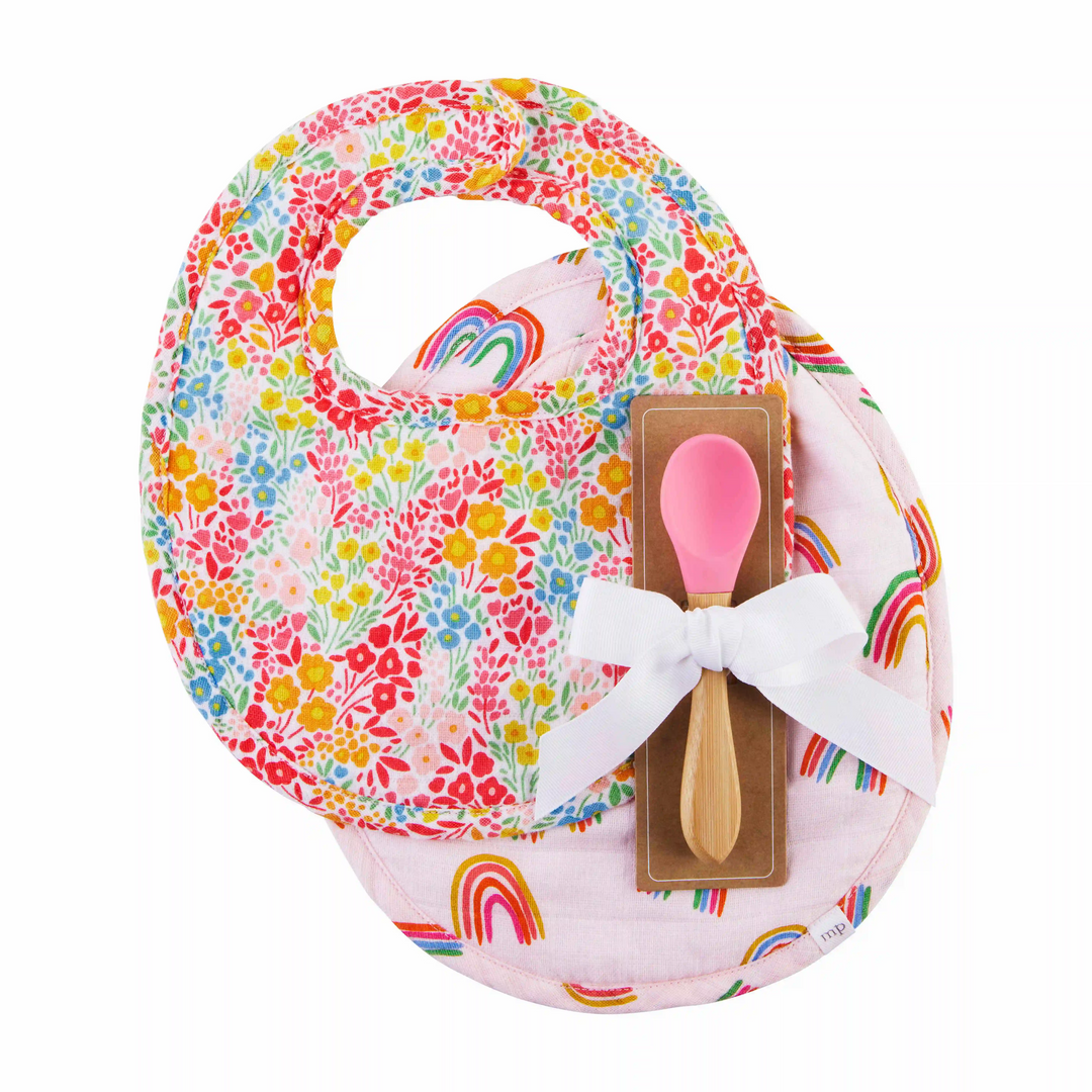 Rainbow Bib & Spoon Set - Madison's Niche
