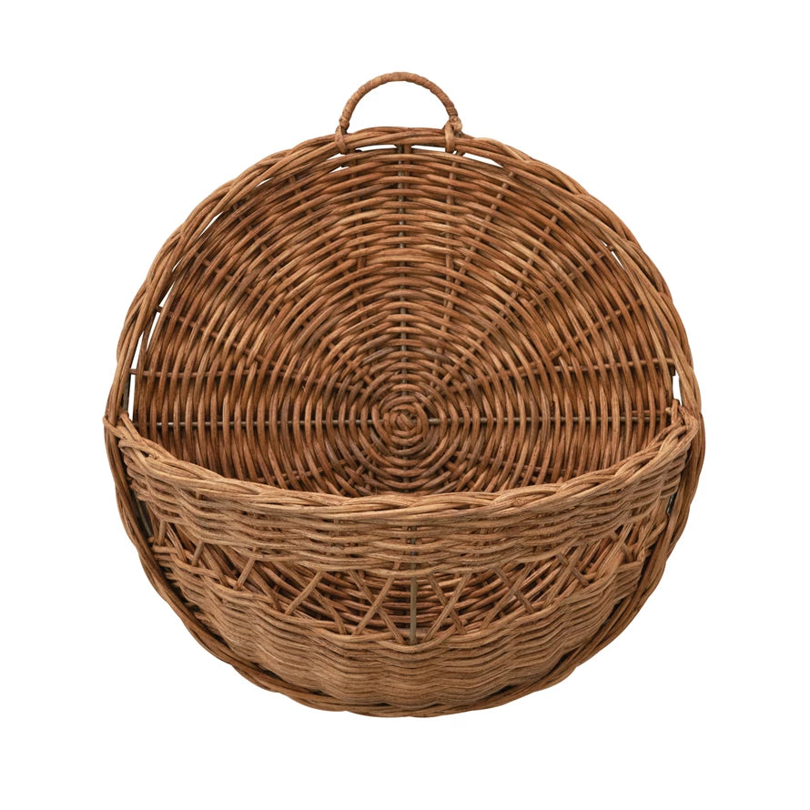 Round Rattan Wall Basket - Madison's Niche 