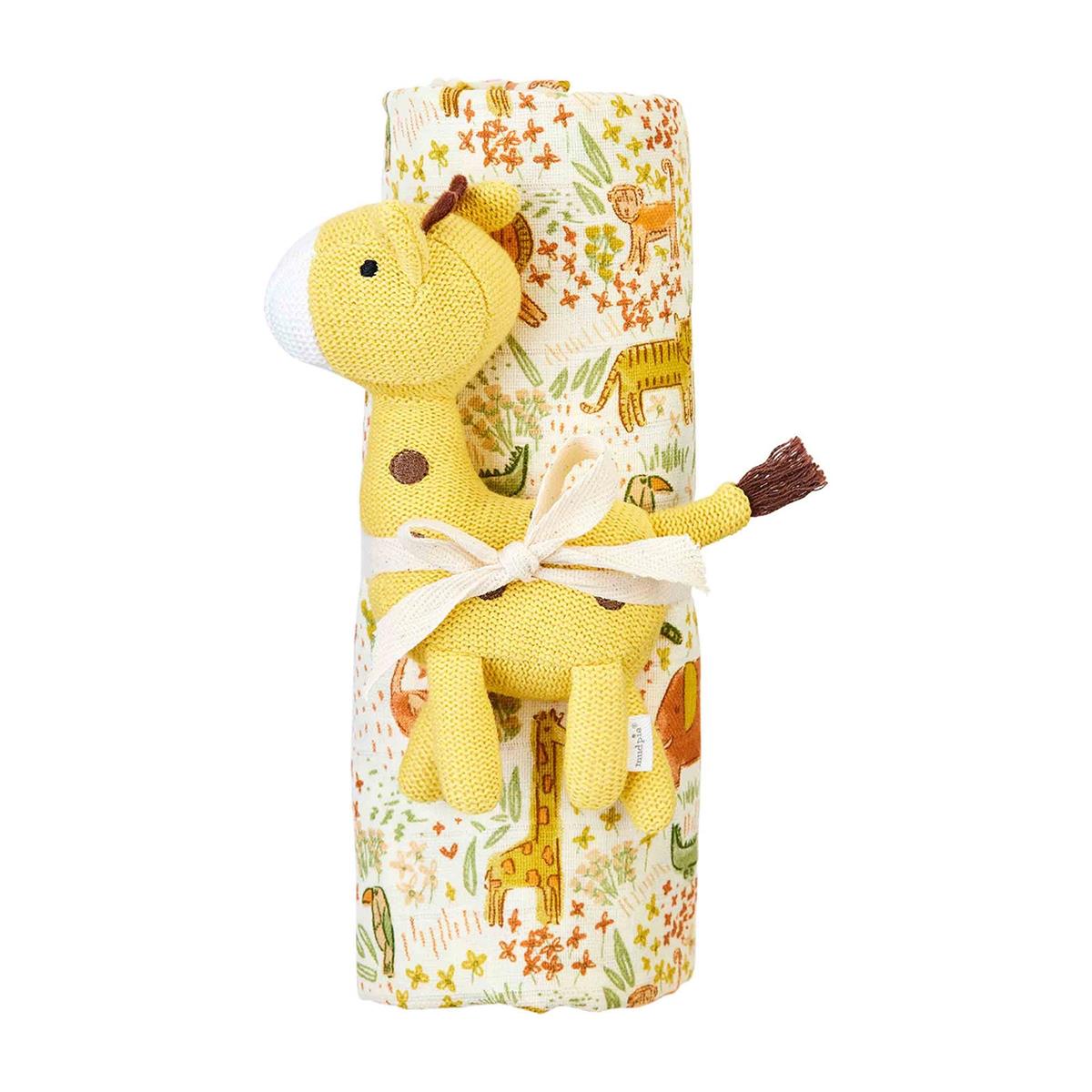 Safari Swaddle & Rattle Set Madison's Niche