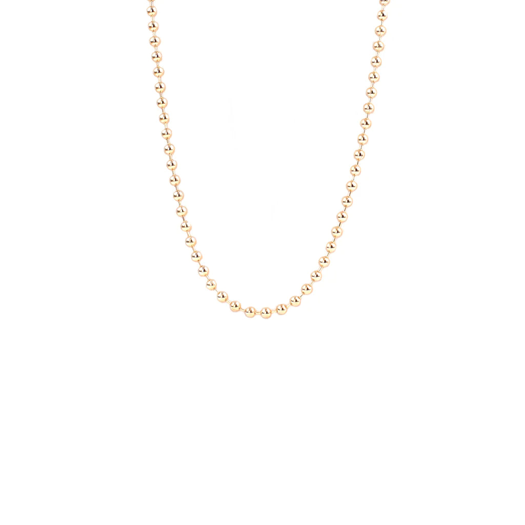 Sterling Ball Chain Necklace in Gold - Madison's Niche