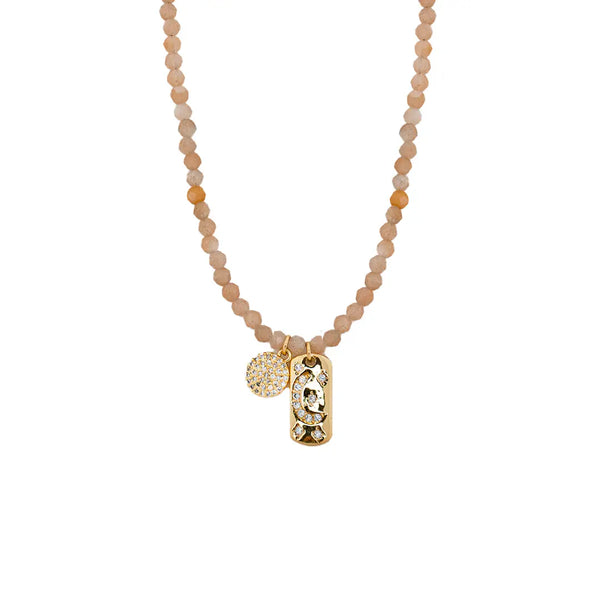 Semiprecious Stone Necklace in Orange Jade Madison's Niche 