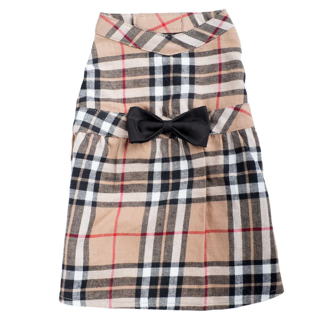 Tan Plaid Dress - Madison's Niche 