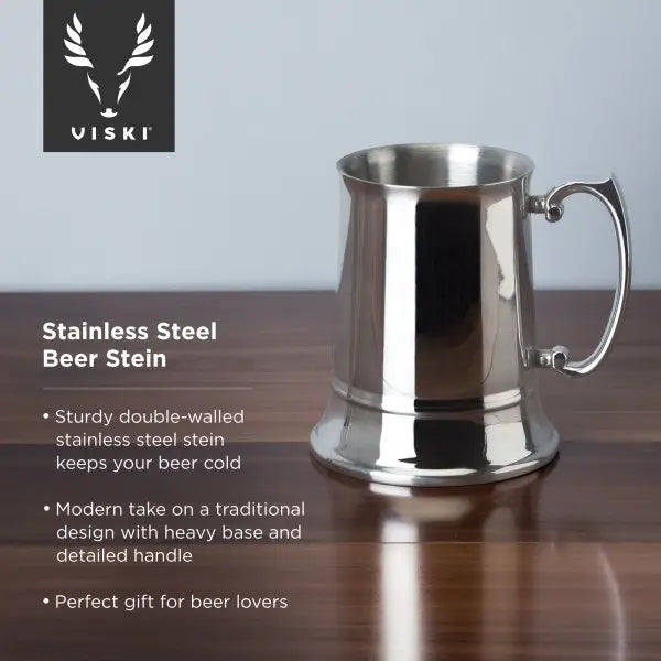 Stainless Steel Beer Stein - Madison's Niche 