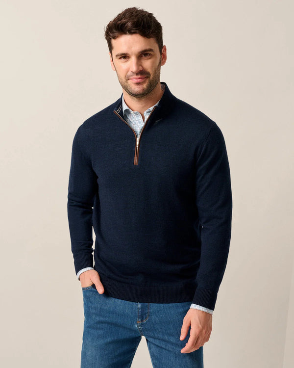 Raynor Merino 1/4 Zip in Navy Madison's Niche 