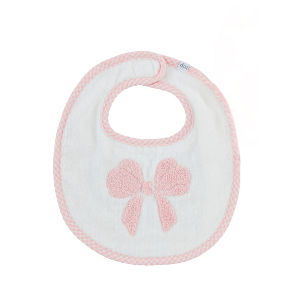 Pink Boucle Bow Bib Madison's Niche 