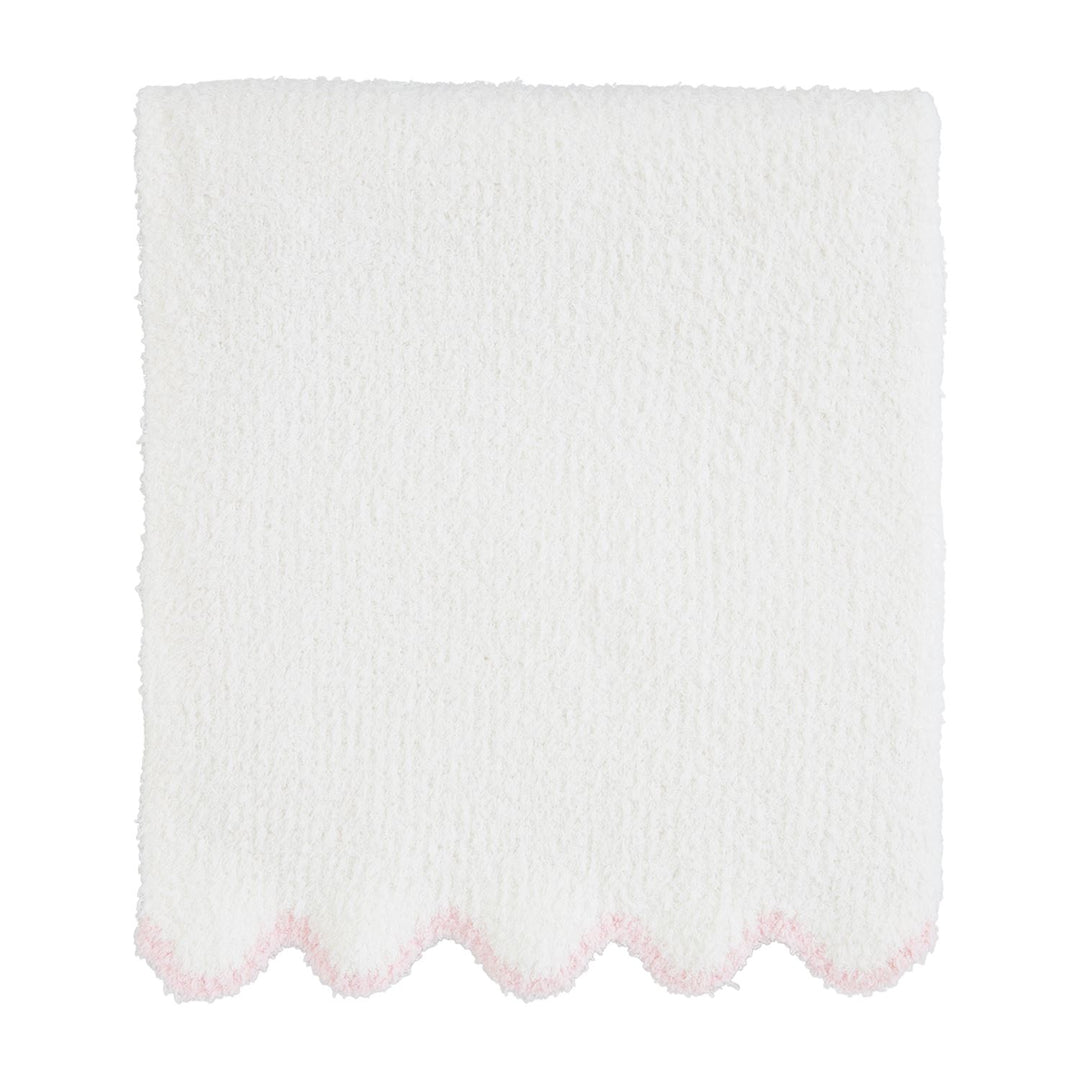 Pink Scallop Chenille Blanket - Madison's Niche 