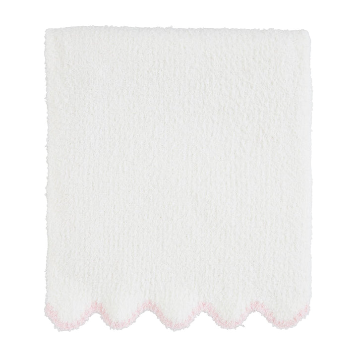 Pink Scallop Chenille Blanket - Madison's Niche 