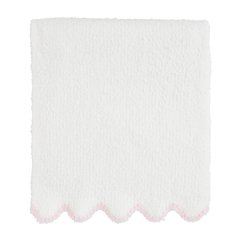 Pink Scallop Chenille Blanket - Madison's Niche 