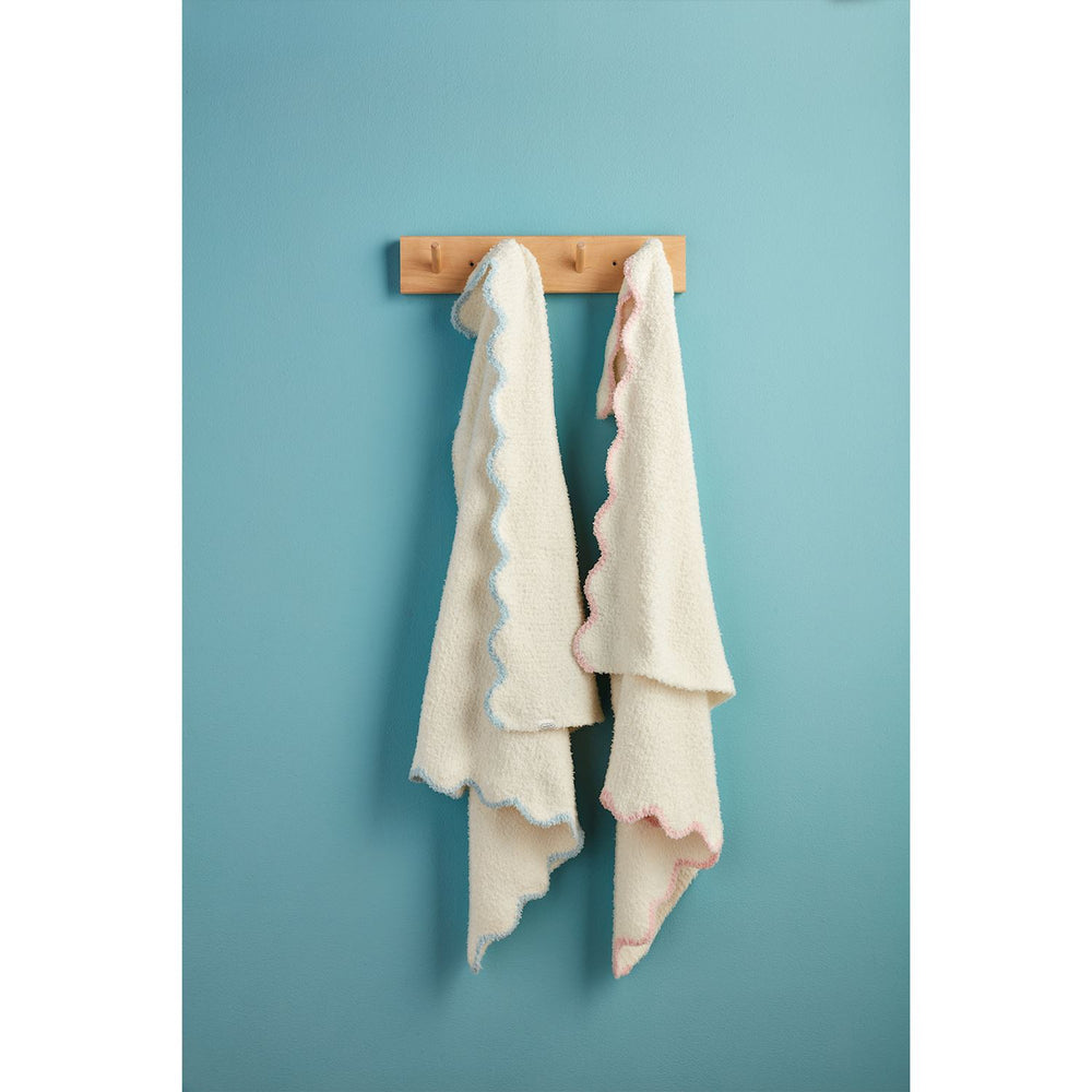 Pink Scallop Chenille Blanket - Madison's Niche 