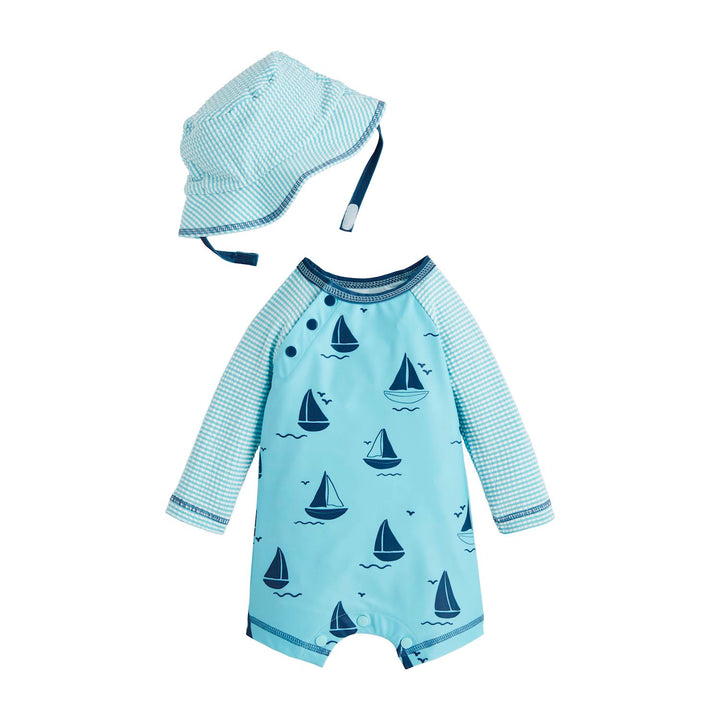 Sailboat One-Piece & Hat