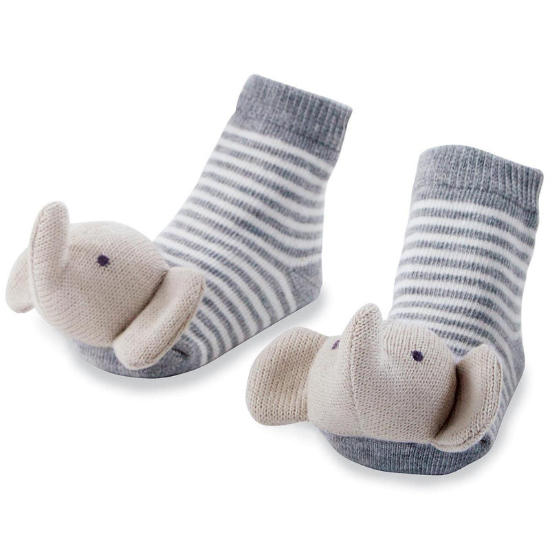 Elephant Rattle Toe Socks - Madison's Niche 