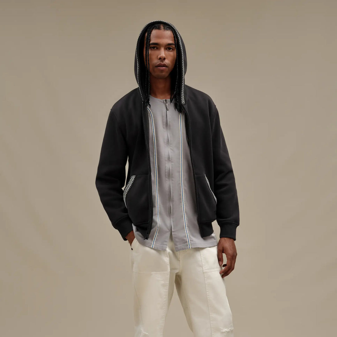 Tasman Full Zip Hoodie in Tar