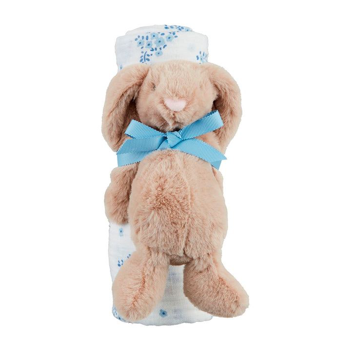 Floral And Bunny Swaddle Set