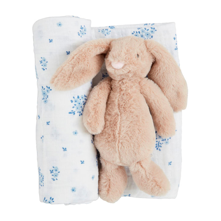 Floral And Bunny Swaddle Set