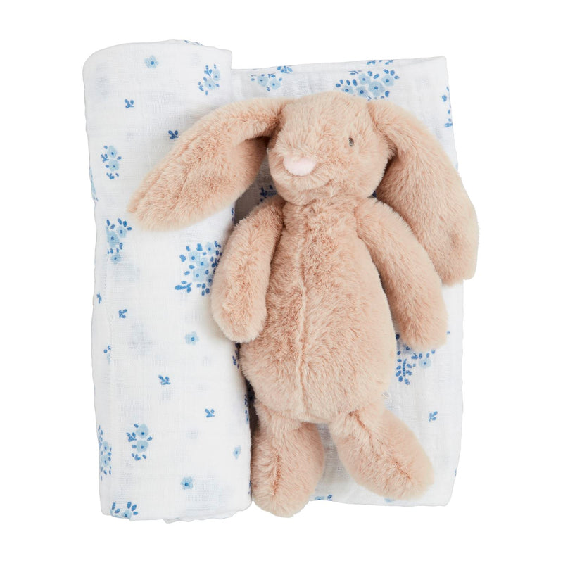 Floral And Bunny Swaddle Set