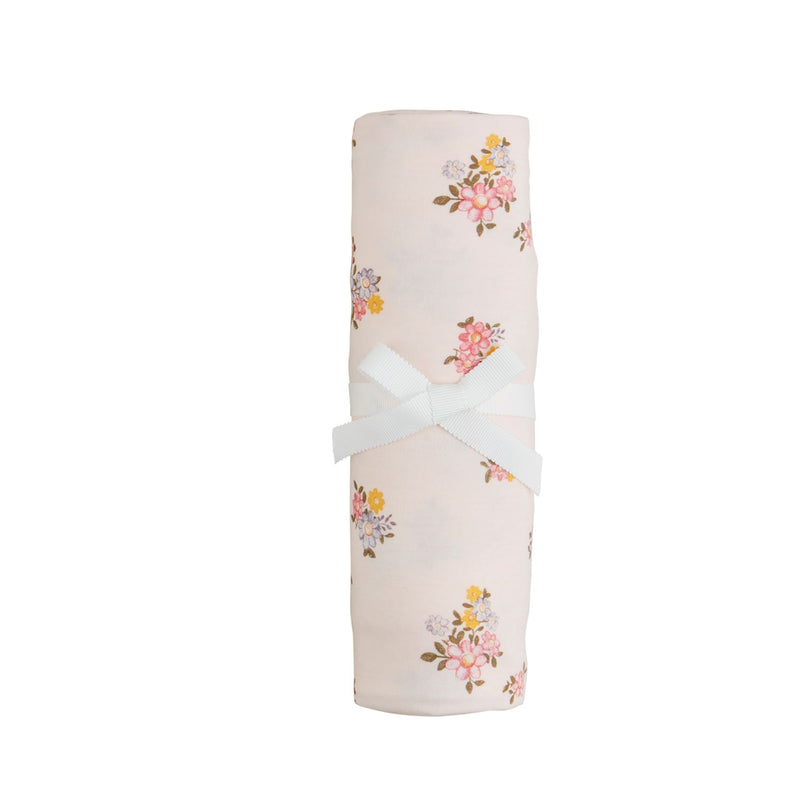 Pink Floral Gingham Soft Swaddle