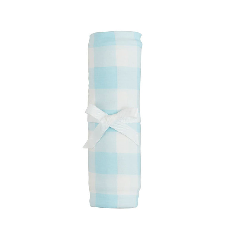 Blue Gingham Soft Swaddle