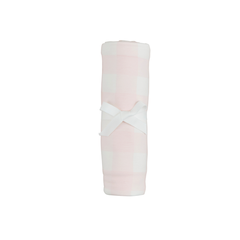 Pink Gingham Soft Swaddle