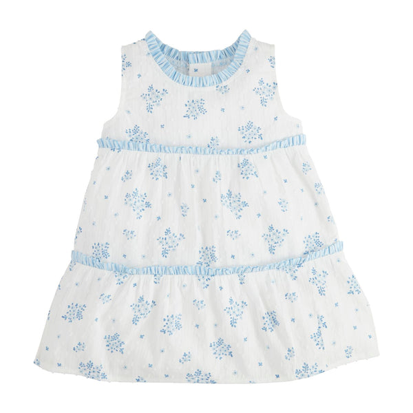 Blue Floral Tiered Dress Madison's Niche 