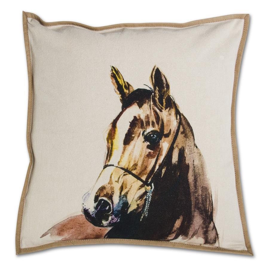 Hand Painted Horse Pillow