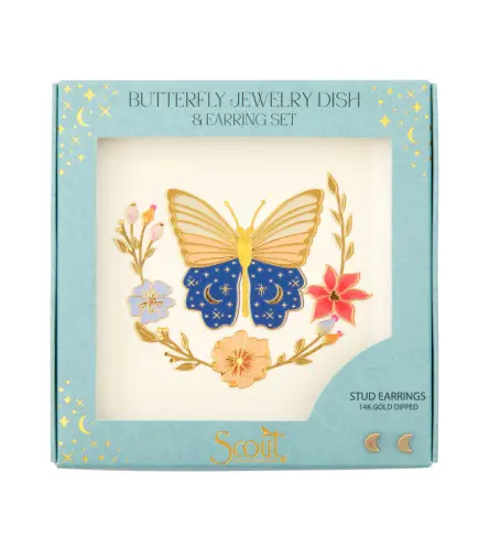 Earring and Butterfly Jewelry Dish Set