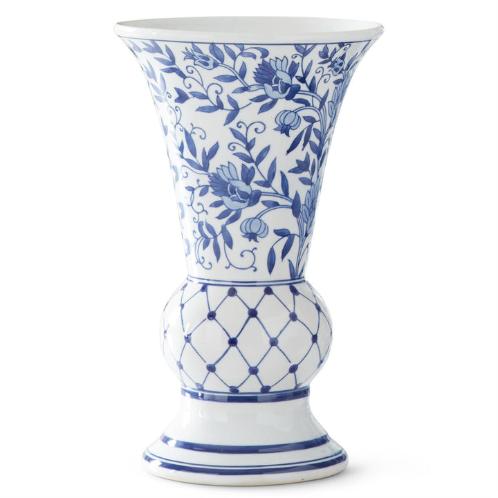 Fluted Chinoiserie Vase
