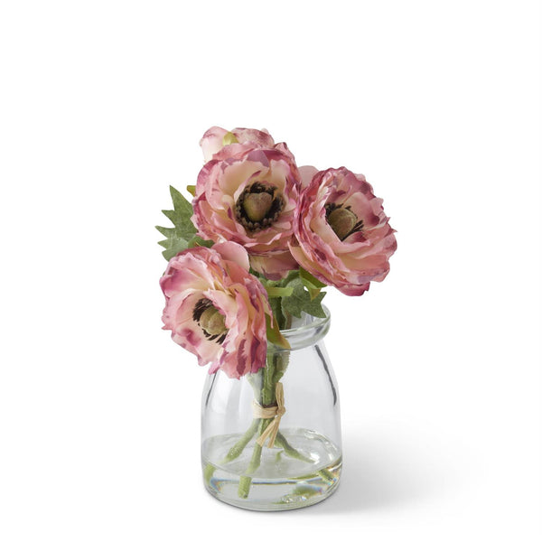 Pink Ranunculus in Vase Madison's Niche 