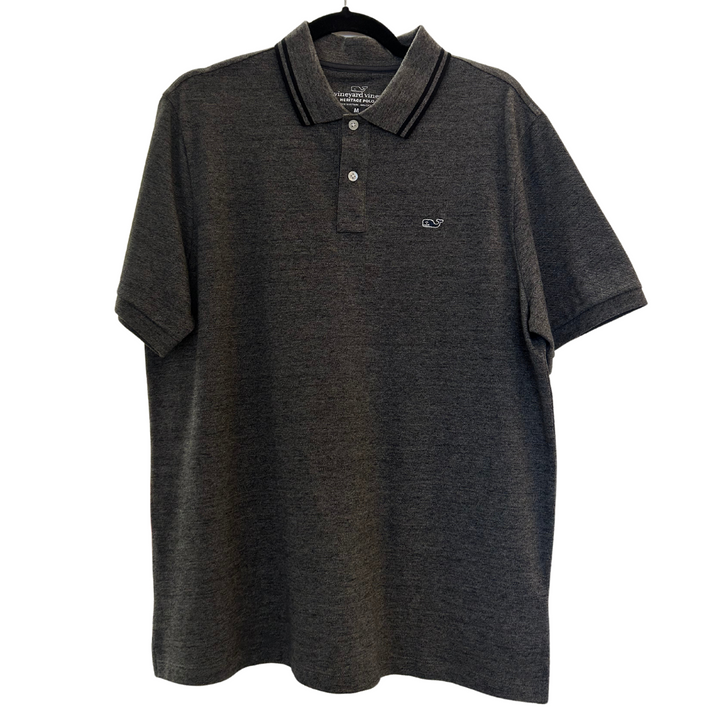 Plaited Striped Collar Heritage Polo