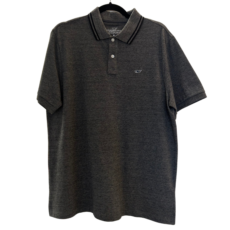 Plaited Striped Collar Heritage Polo