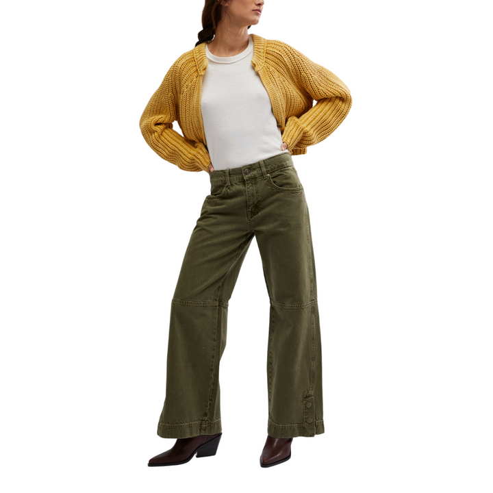 Benji Relaxed Wide Leg in Army