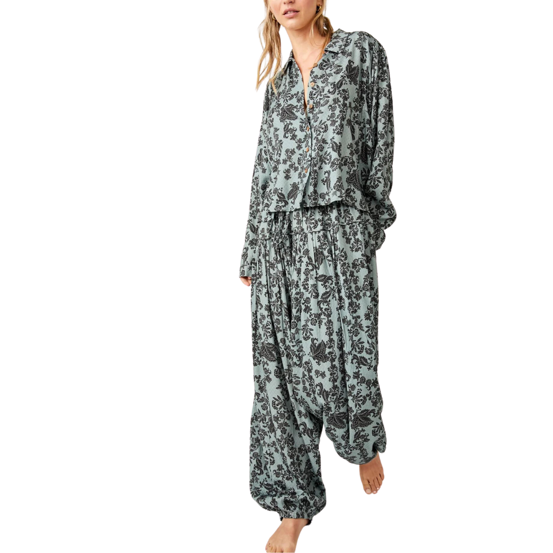 Steady Love Pajama Set in Balsam