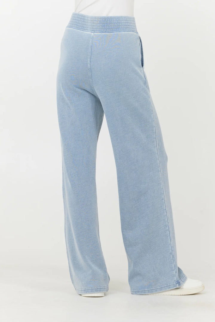 Washed Denim Terry Pant