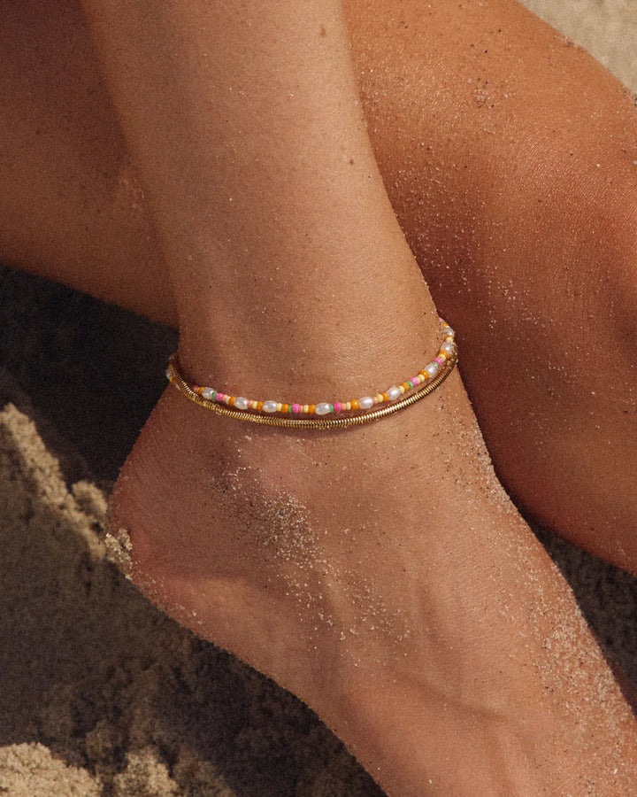 Lahaina Pearl Anklet Set in Gold - Madison's Niche 