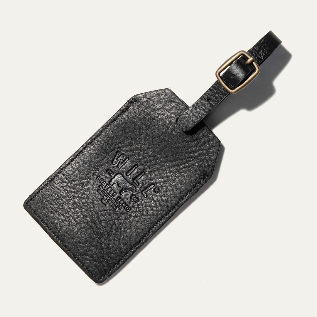 Leather Luggage Tag in Black - Madison's Niche 