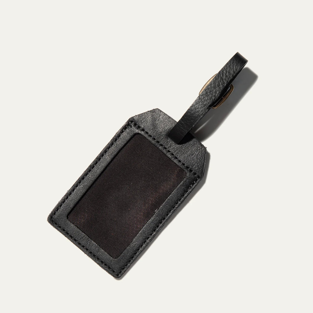 Leather Luggage Tag in Black - Madison's Niche 