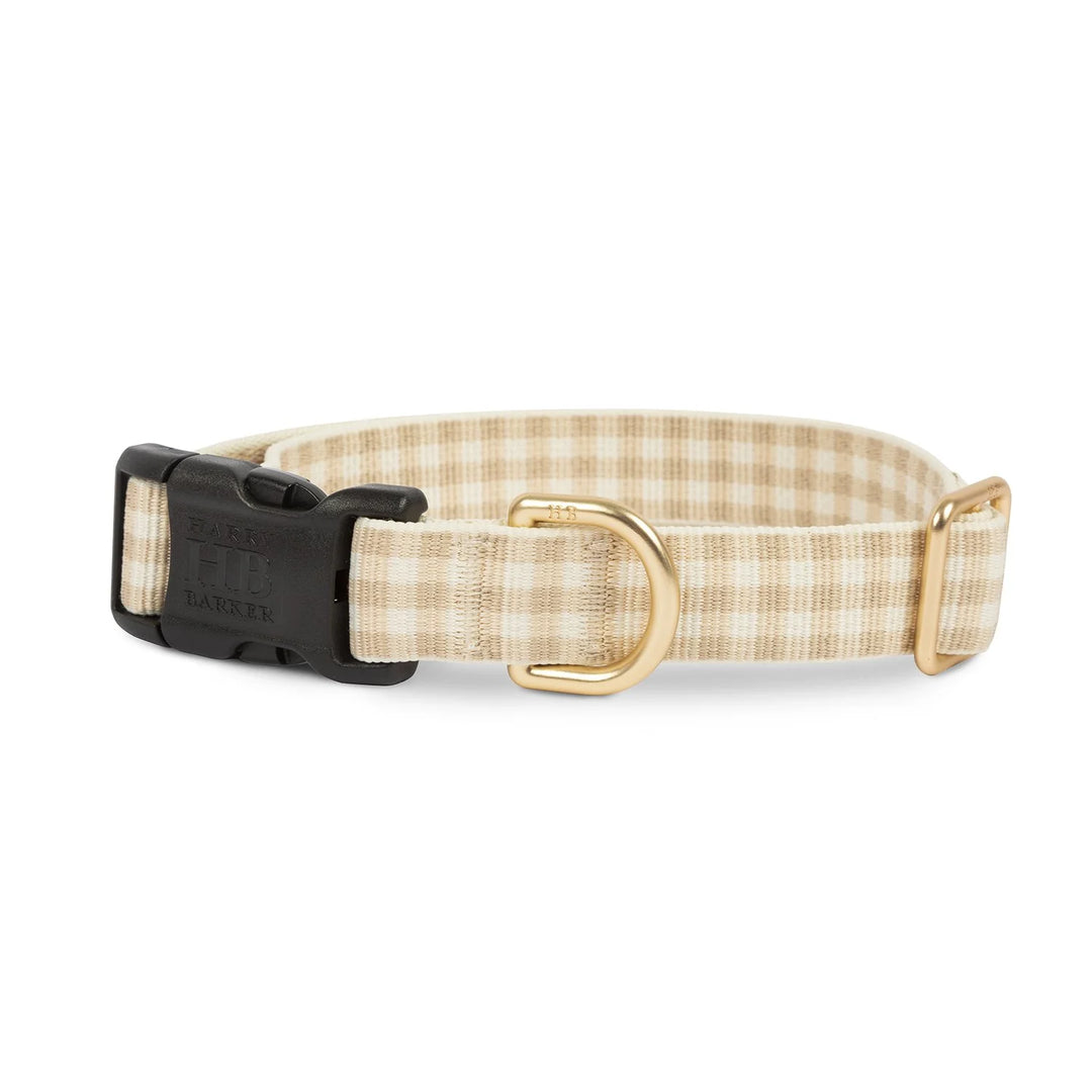 Gingham Collar in Tan - Madison's Niche 