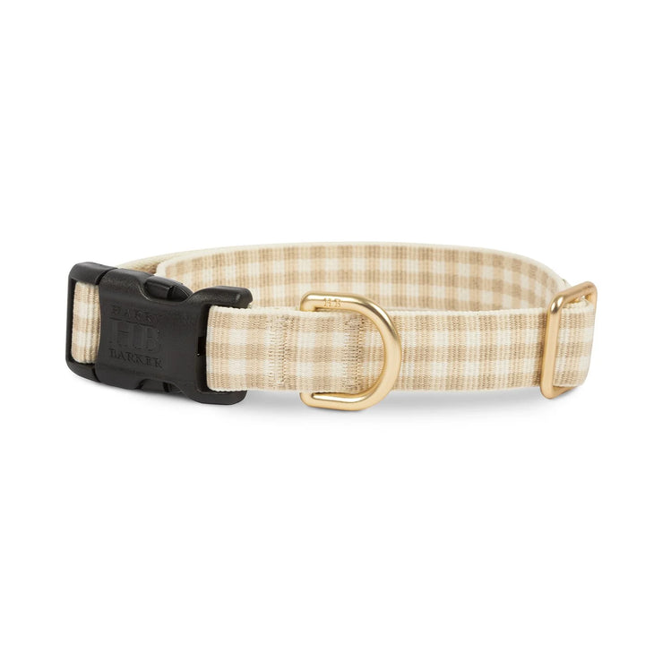 Gingham Collar in Tan - Madison's Niche 