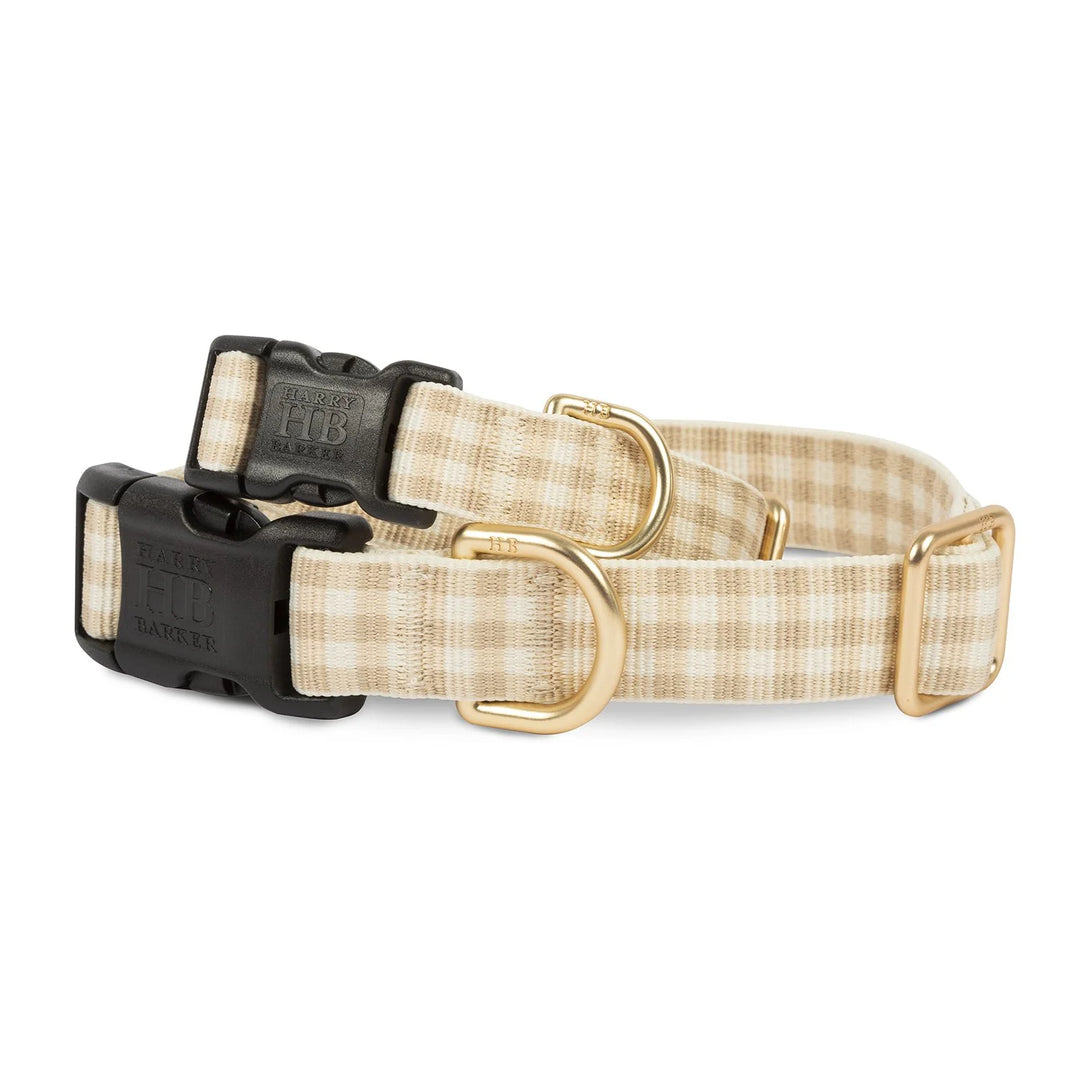 Gingham Collar in Tan - Madison's Niche 