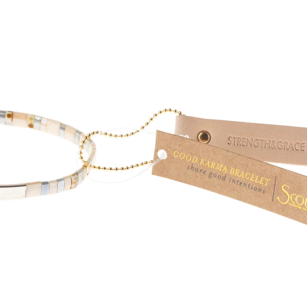 Silver Miyuki Bracelet in Strength - Madison's Niche 